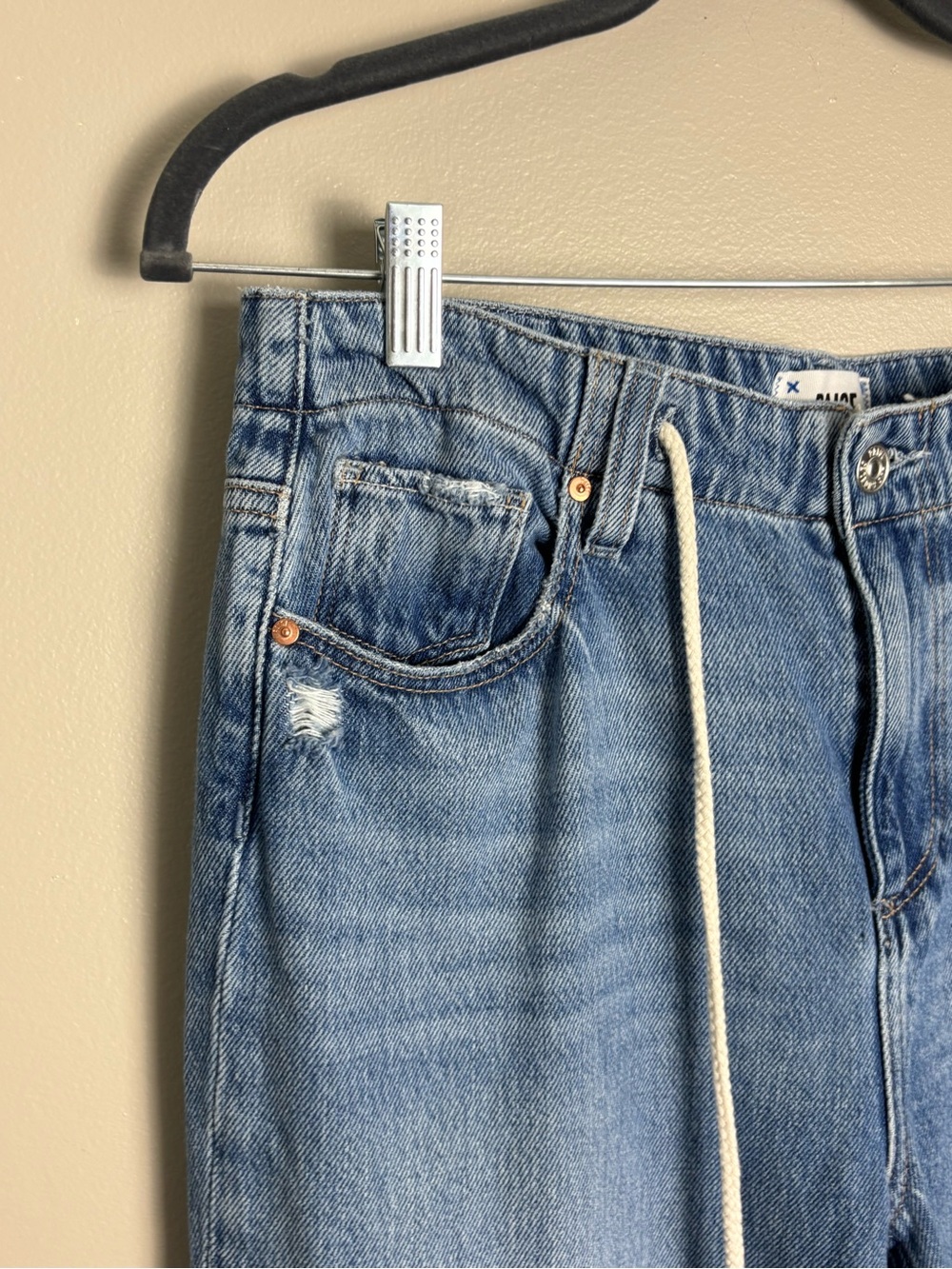 PAIGE Zoey Denim Wide-Leg Drawstring High Rise Relaxed Fit Jeans  Size 29 - Picture 9 of 17